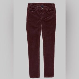 Patagonia Women's Size 26 Corduroy Pants Burgundy Organic Cotton Straight Leg